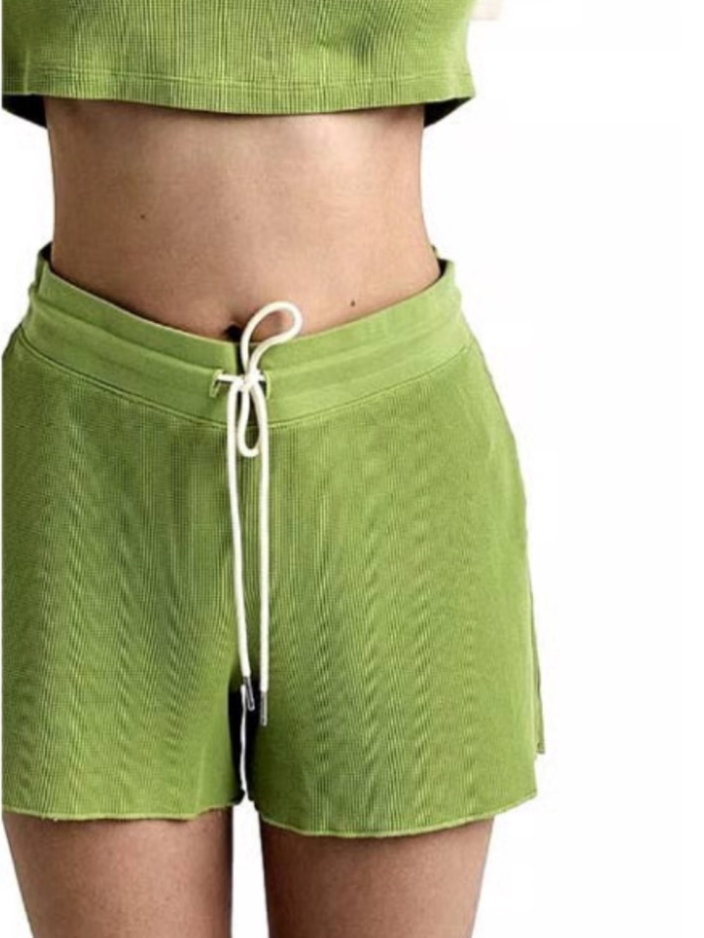 Mate the Label Waffle Shorts in Pistachio Size XS Light Green Loungewear
